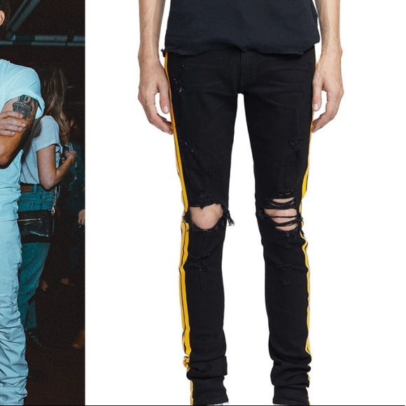 amiri jeans yellow